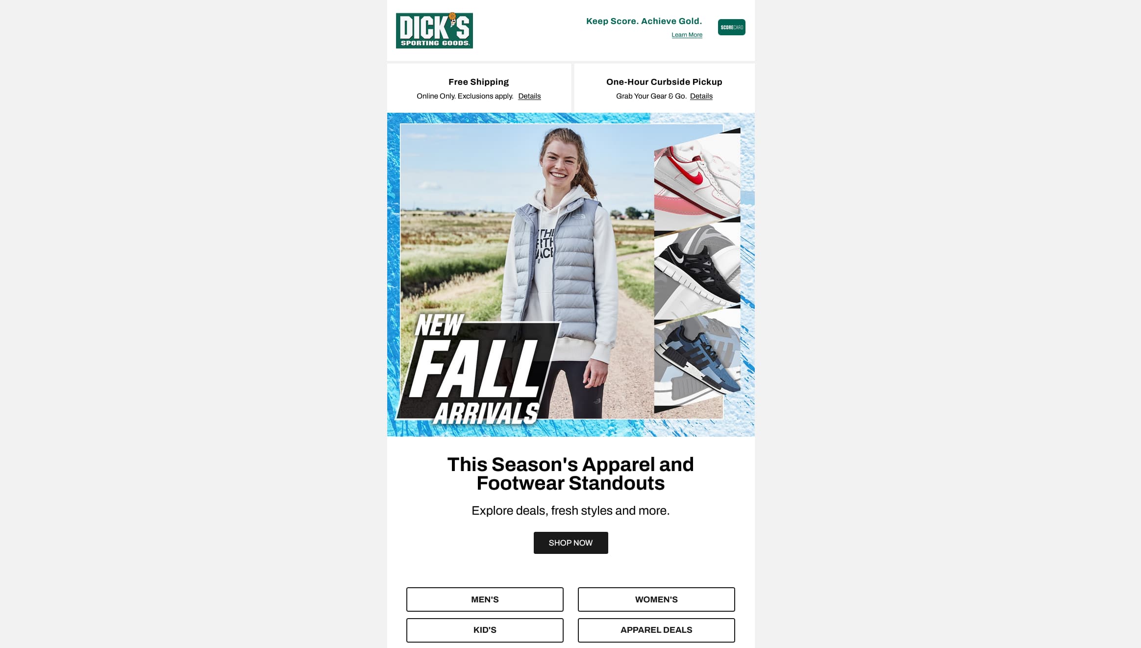 Dick's Sporting Goods Email Project